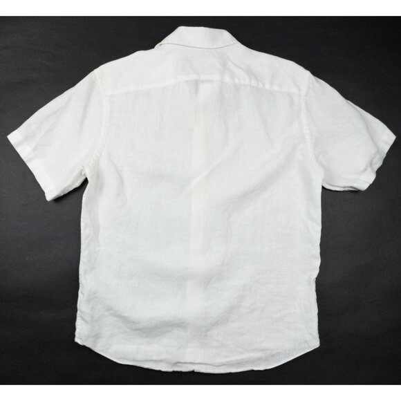 UNTUCKit Linen Shirt Men's Small Solid White Wrinkle Resistant Calvano - Picture 4 of 13